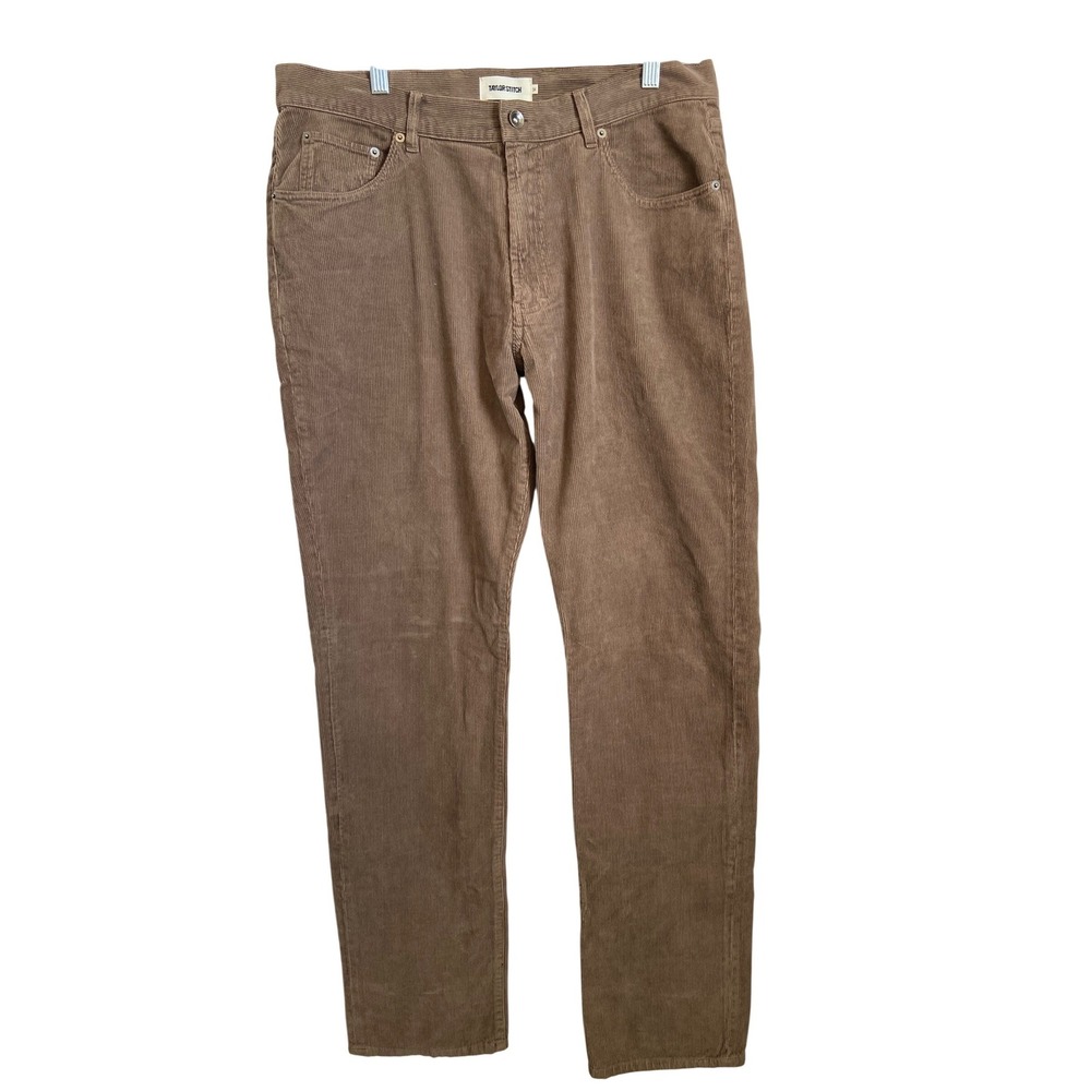 Taylor Stitch Brown Corduroy Pants Mens 34 Straight Leg 5-Pocket